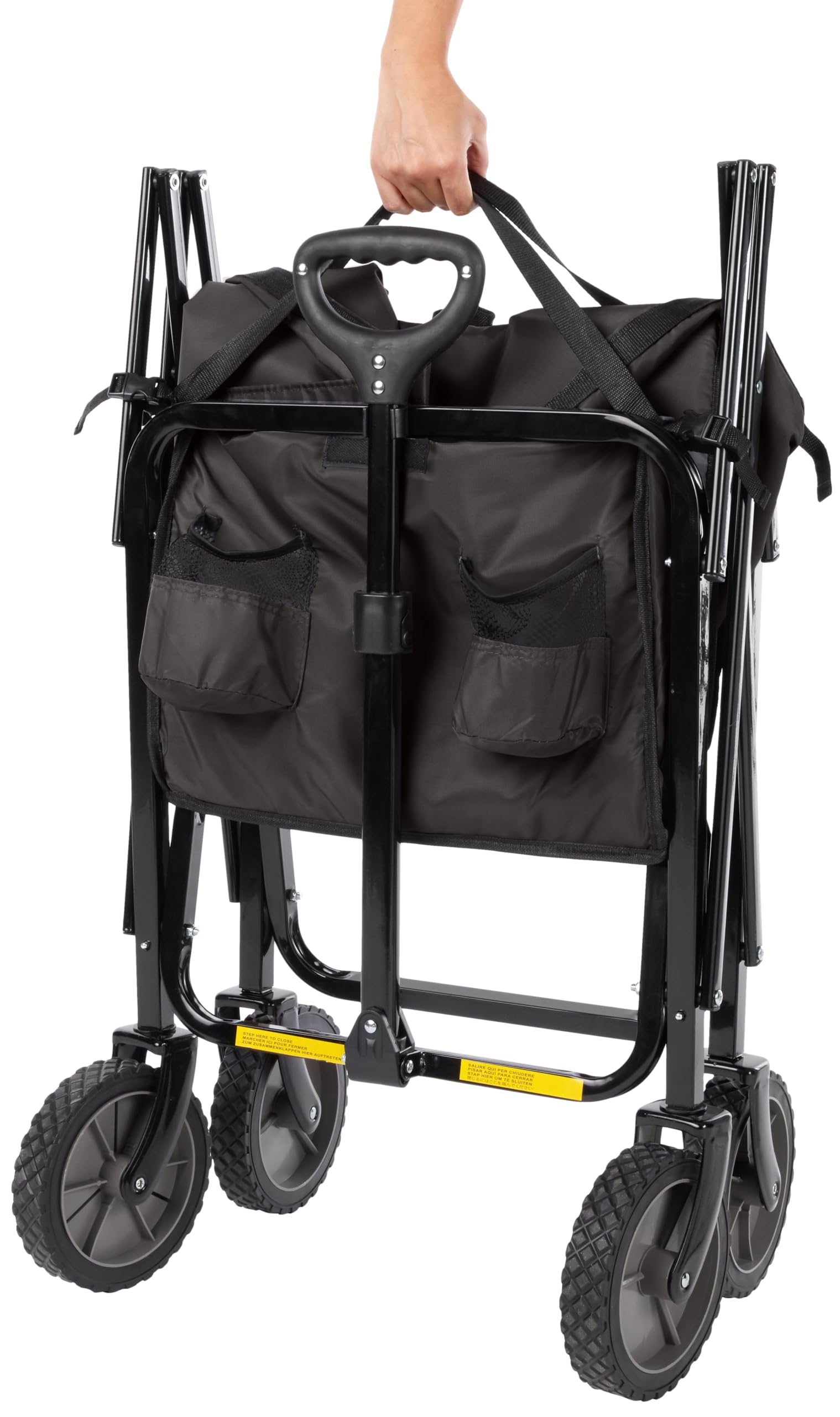 Amazon Basics wagon loaded with gear for garden or camping tasks