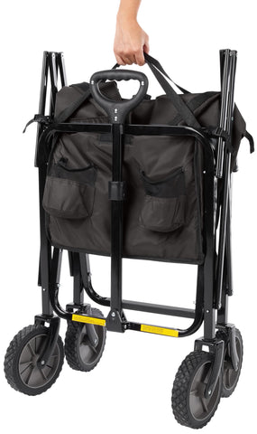 Amazon Basics wagon loaded with gear for garden or camping tasks