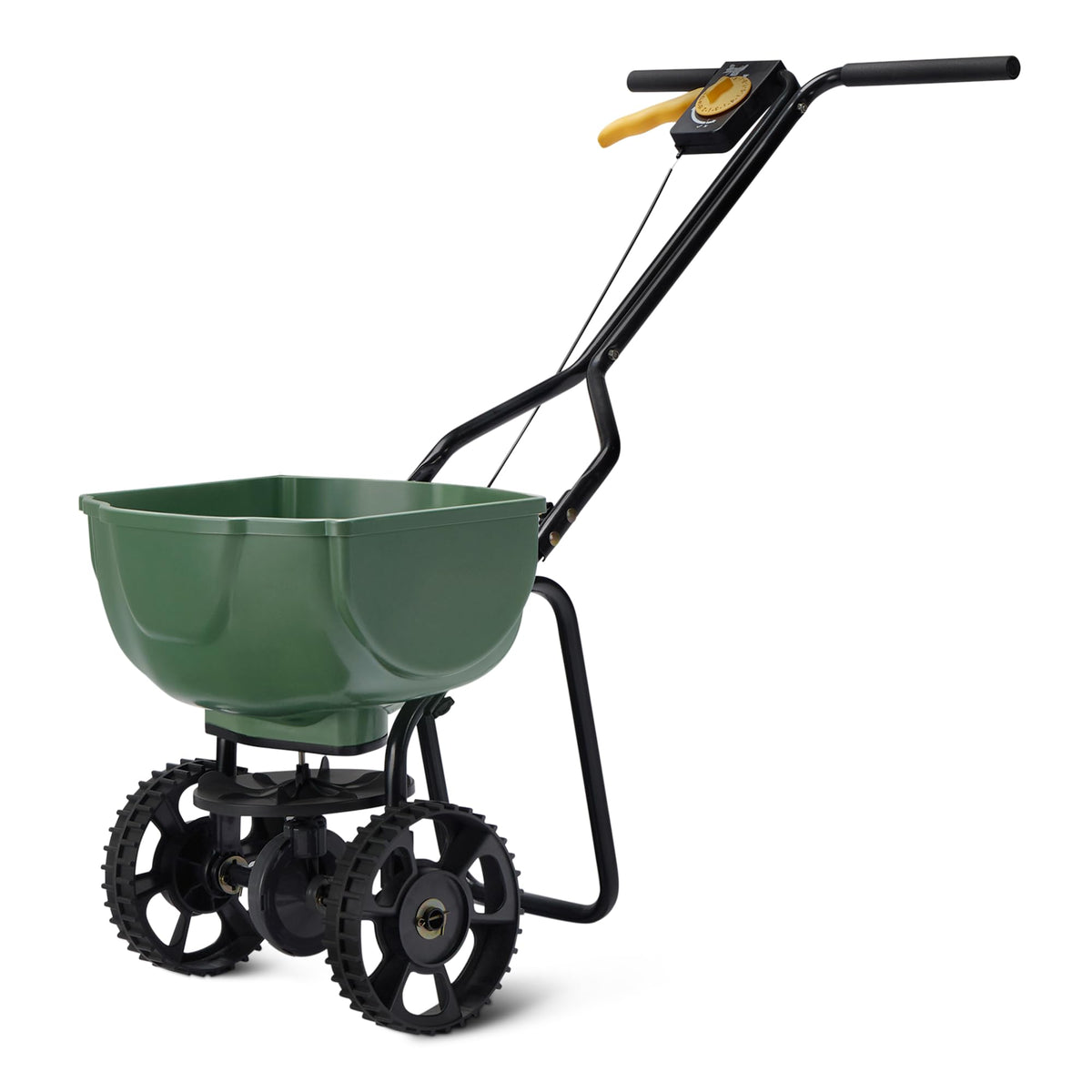 Amazon Basics fertilizer spreader for lawn delivers even coverage across the yard