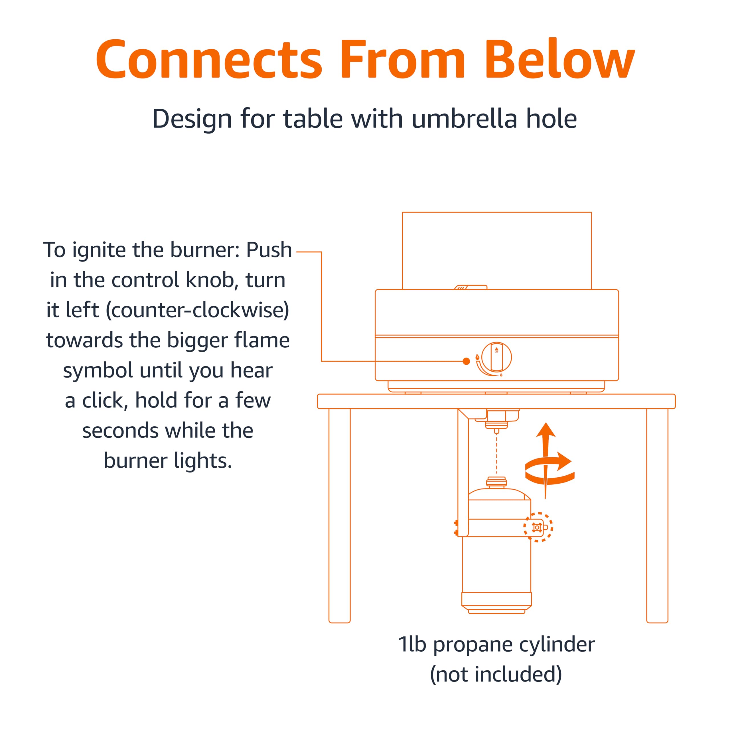 Amazon Basics fire pit flame height is adjustable from 4 to 10 inches