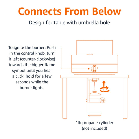 Amazon Basics fire pit flame height is adjustable from 4 to 10 inches