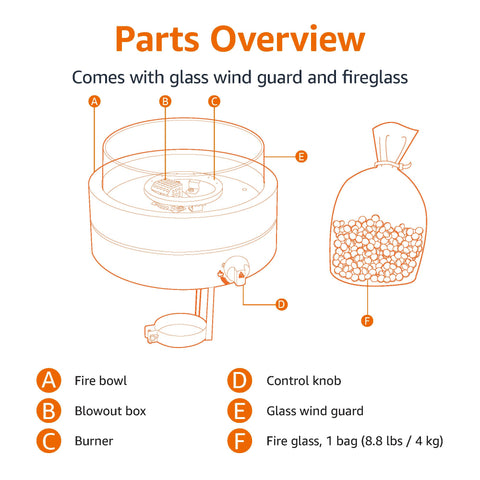 Amazon Basics fire pit includes a bracket to keep LP tank hidden