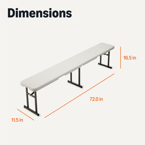 Amazon Basics foldable bench with carrying handle for portable seating