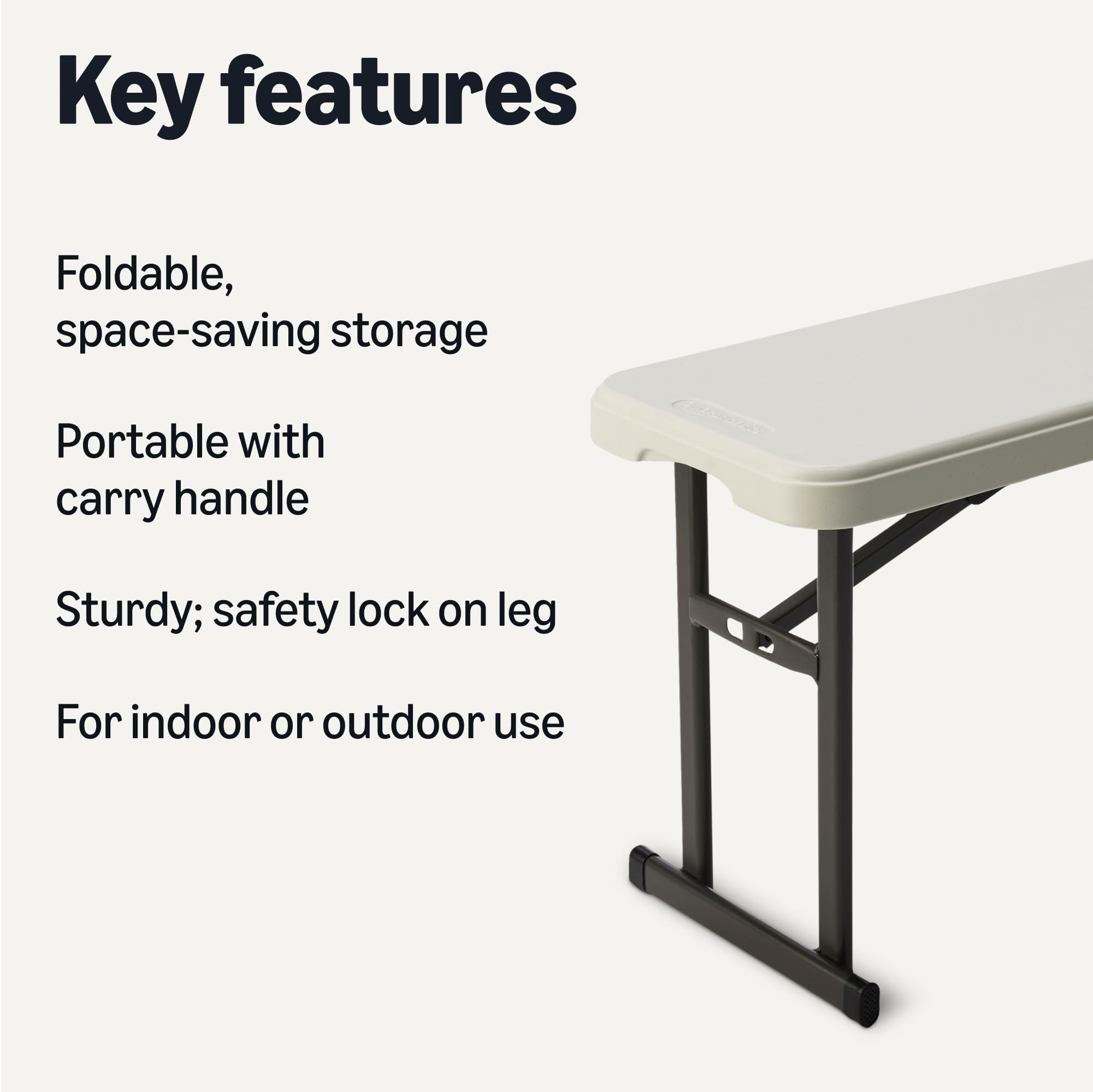 Amazon Basics indoor outdoor bench in white for flexible use