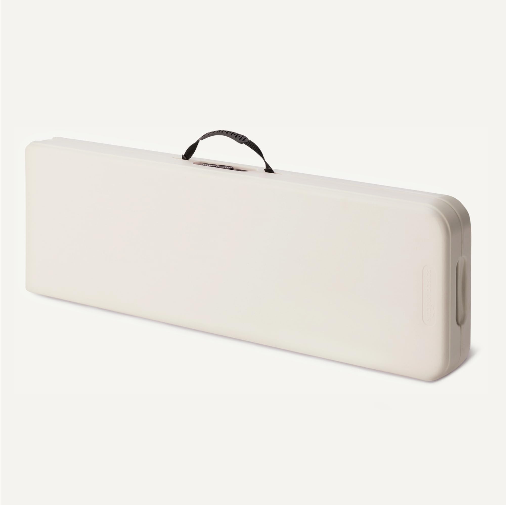 Amazon Basics space-saving bench folds flat for simple storage