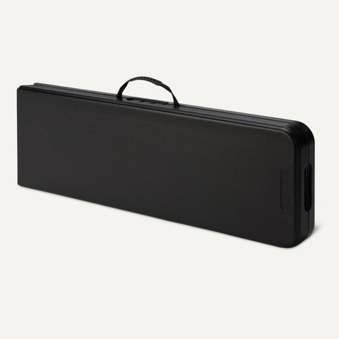 Safety lock on the Amazon Basics folding bench keeps it steady.
