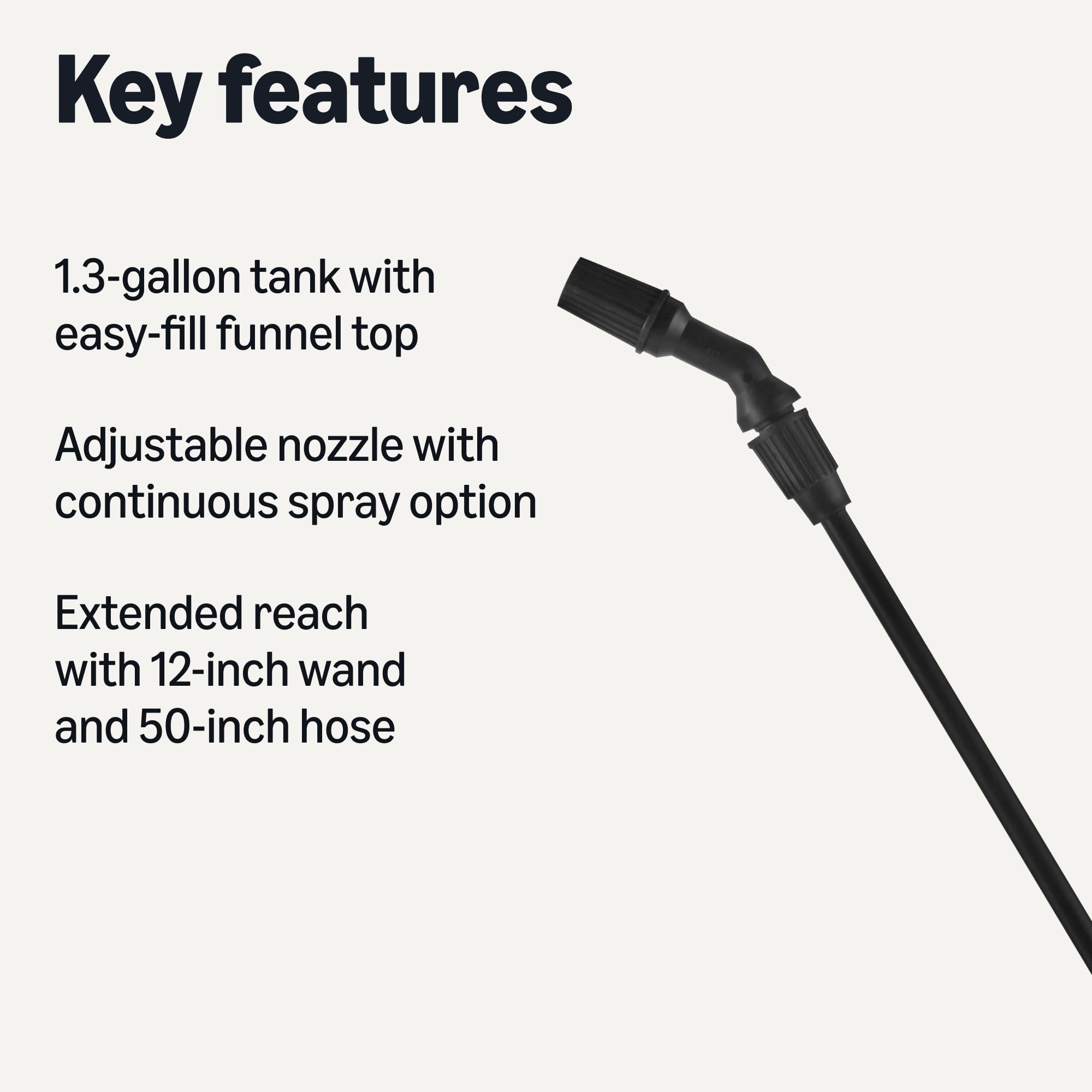 Amazon Basics Garden Sprayer adjustable nozzle for targeted or broad coverage