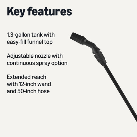 Amazon Basics Garden Sprayer adjustable nozzle for targeted or broad coverage