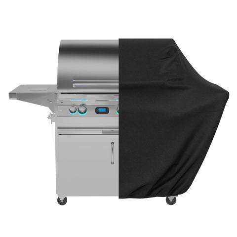 Amazon Basics gas grill cover air vents reduce condensation.
