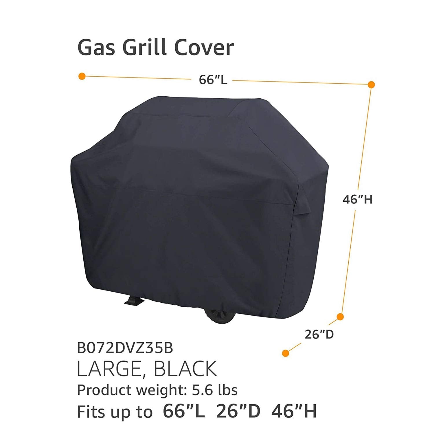 Amazon Basics gas grill cover anti-UV protects color and material.