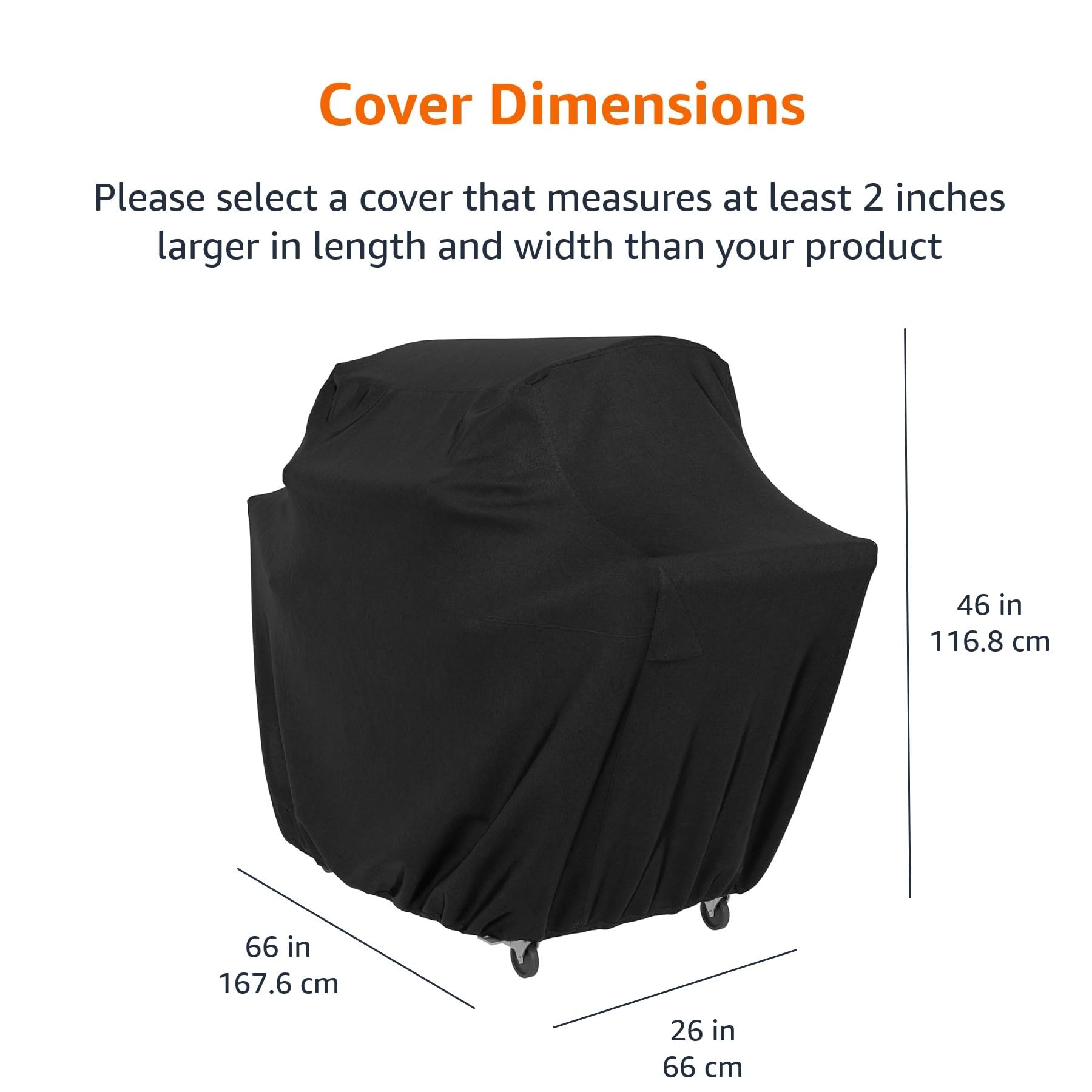 Amazon Basics gas grill cover with waterproof backing helps keep moisture out.