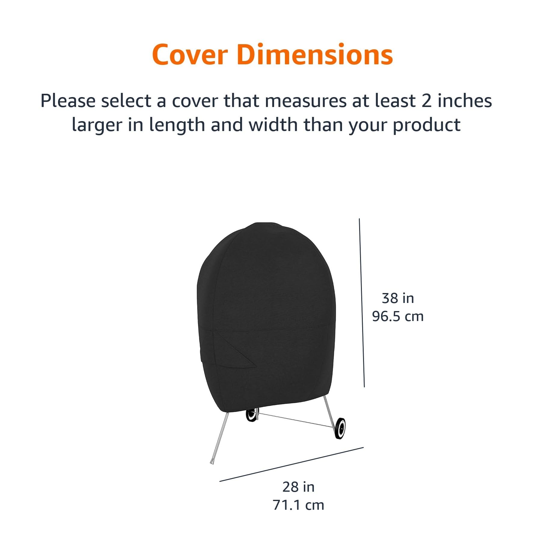Amazon Basics grill cover with secure closure stays in place during windy conditions.