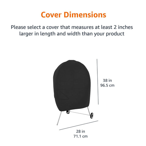 Amazon Basics grill cover with secure closure stays in place during windy conditions.