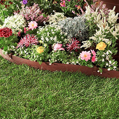 Amazon Basics edging kit with stakes enables quick, secure installation.