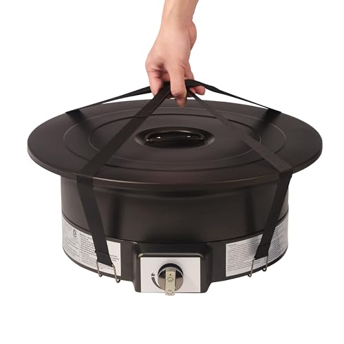 Amazon Basics lava rock set provides natural flame bed.
