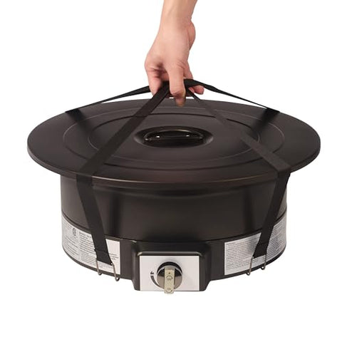 Amazon Basics lava rock set provides natural flame bed.