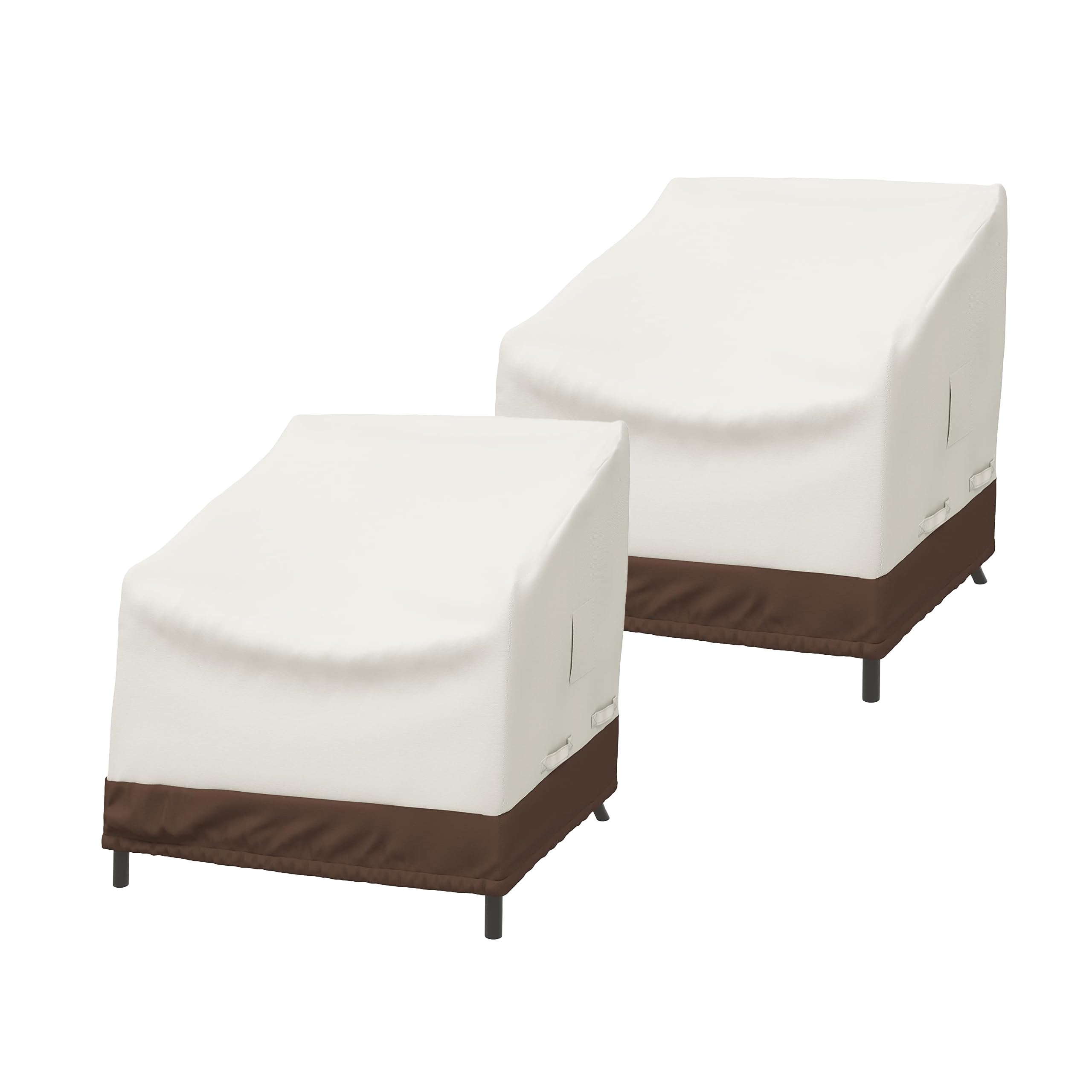 Amazon Basics lounge deep-seat cover front view providing full protection for outdoor furniture