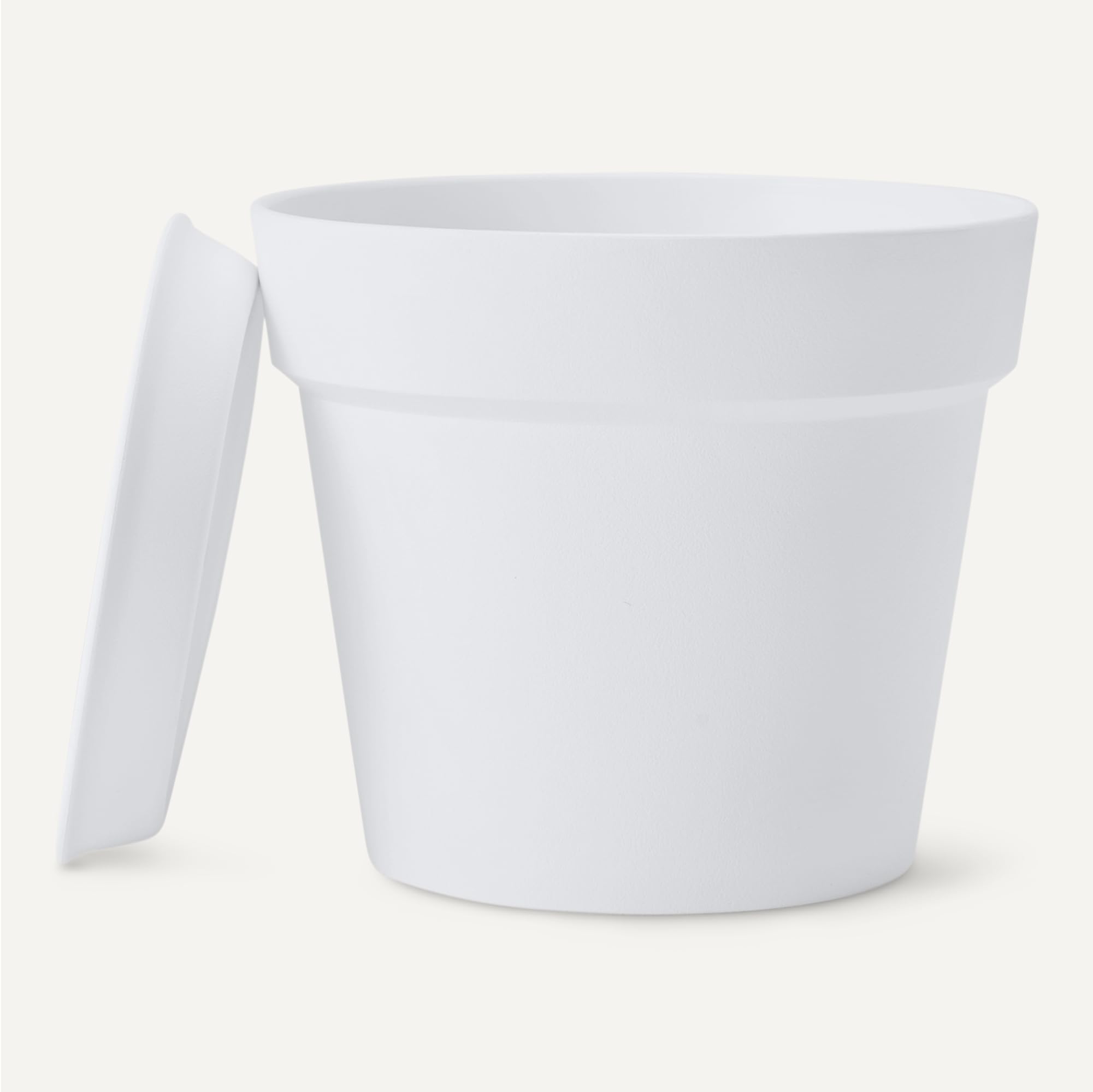 Amazon Basics matte white exterior ready for customization with paint.