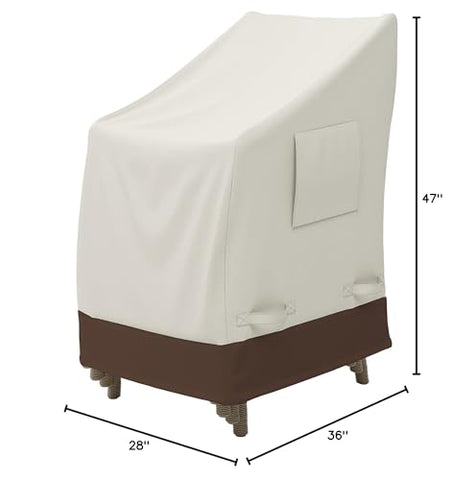 Fit check for outdoor stackable chairs ensuring snug, secure coverage
