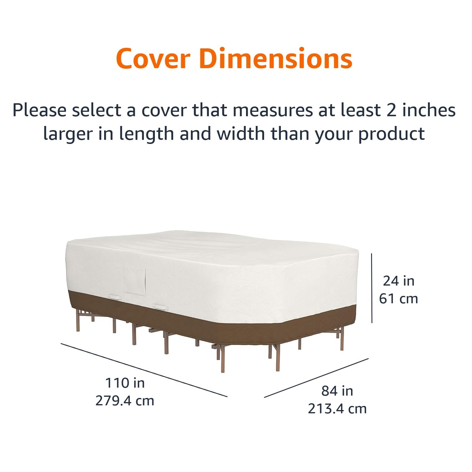 Amazon Basics cover over oval table set for full protection.