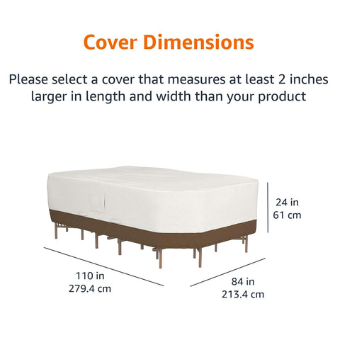 Amazon Basics cover over oval table set for full protection.