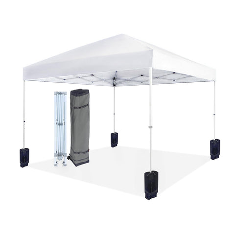 Amazon Basics pop-up canopy front view showing quick shade for outdoor events