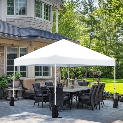 Amazon Basics canopy in use at an outdoor event providing attendee shade