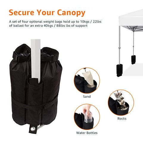 Amazon Basics canopy side view with wheels for easy transport to venues