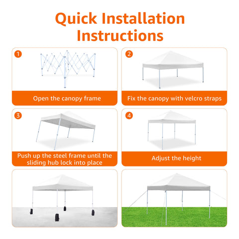 Amazon Basics canopy sturdy feet and cross tubes provide wind stability