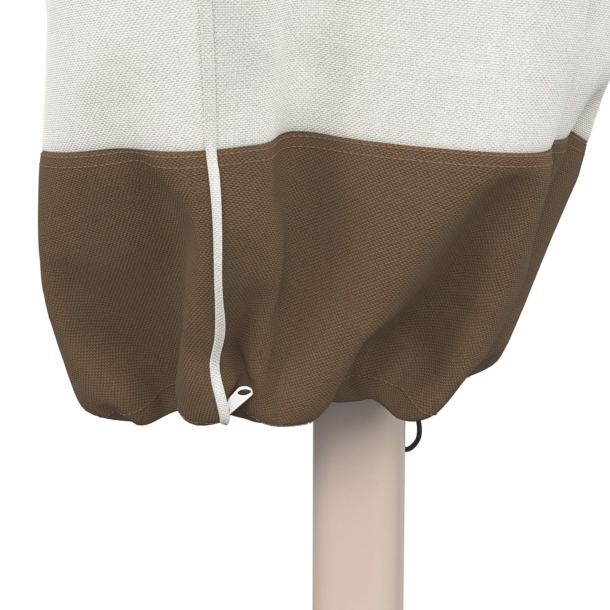 Amazon Basics cover with interlocking seams adds durability for year-round use.