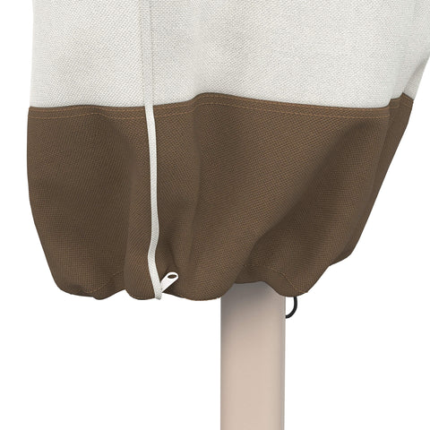 Amazon Basics cover with interlocking seams adds durability for year-round use.
