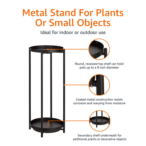 Amazon Basics plant stand features a moisture-resistant coating to resist rust