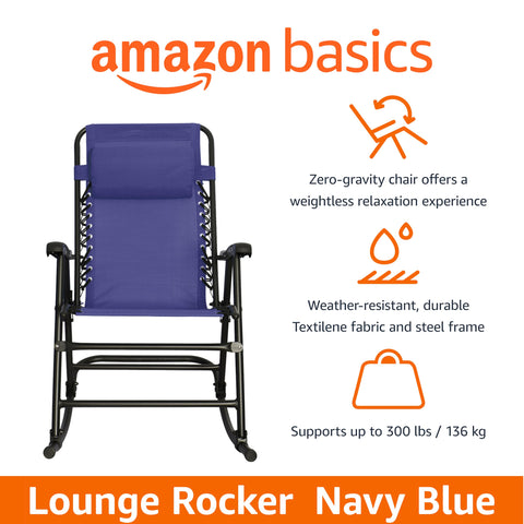 Amazon Basics portable folding frame blue for easy transport.