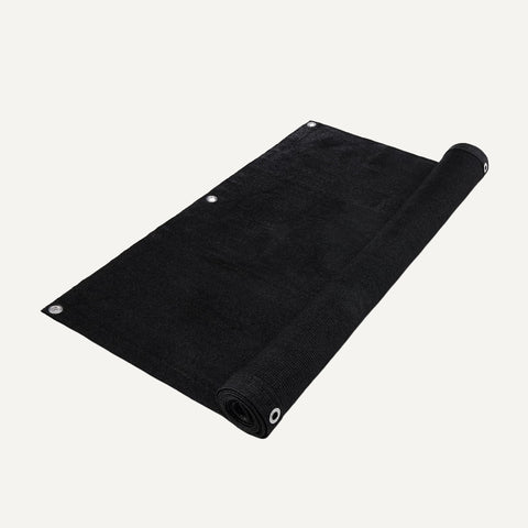 Amazon Basics reinforced hems with aluminum grommets for easy setup