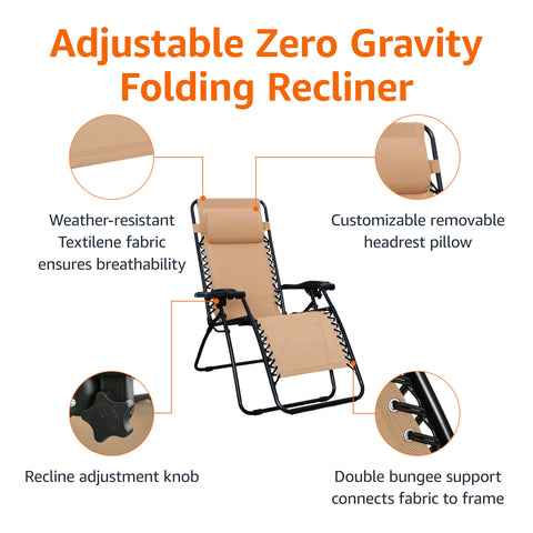 Amazon Basics chair with powder-coated frame and Textilene fabric withstands outdoor use.