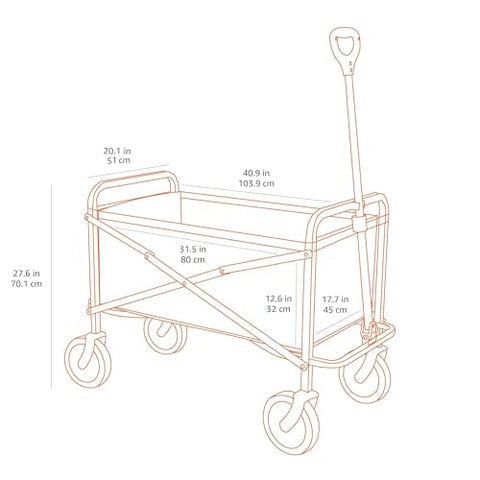 Collapsible wagon with included bag for compact storage