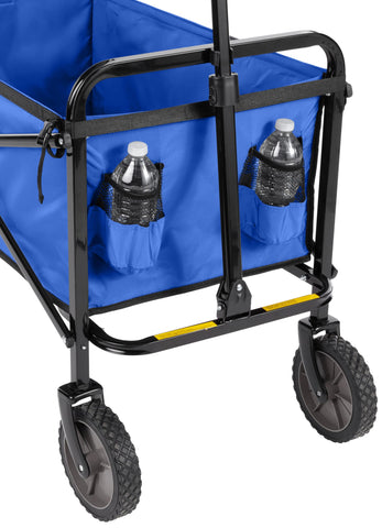 Exterior storage compartments keep small items accessible on the wagon