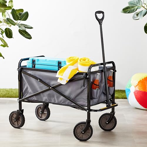 Amazon Basics wagon folded-storage-bag included for compact, portable transport.