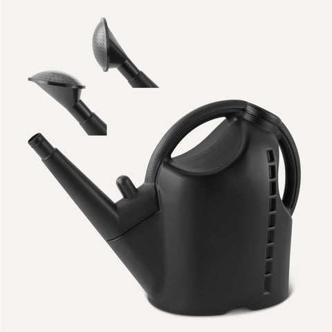 Amazon Basics watering can with durable-balanced-design for outdoor use.