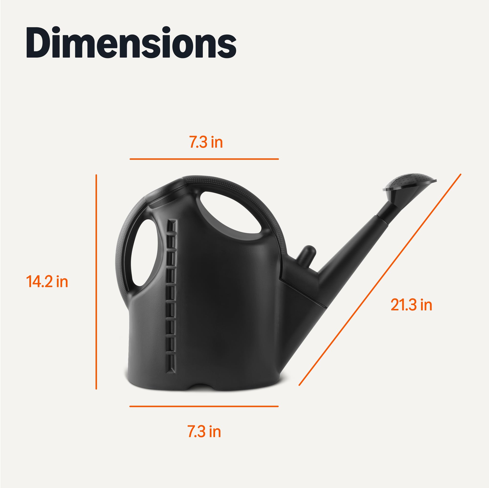 Amazon Basics watering can ideal for small outdoor gardens and flower beds.