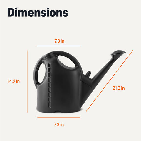 Amazon Basics watering can ideal for small outdoor gardens and flower beds.
