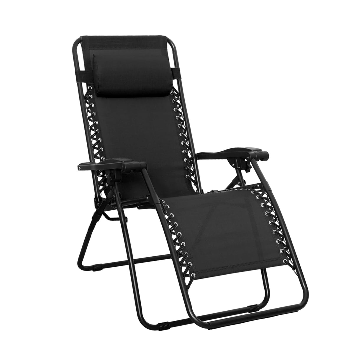 Amazon Basics zero-gravity chair opened for lounge comfort and weightless relaxation.