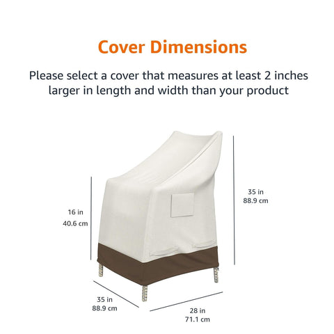 Amazon Basics chair cover fabric texture shows woven material for durable outdoor use