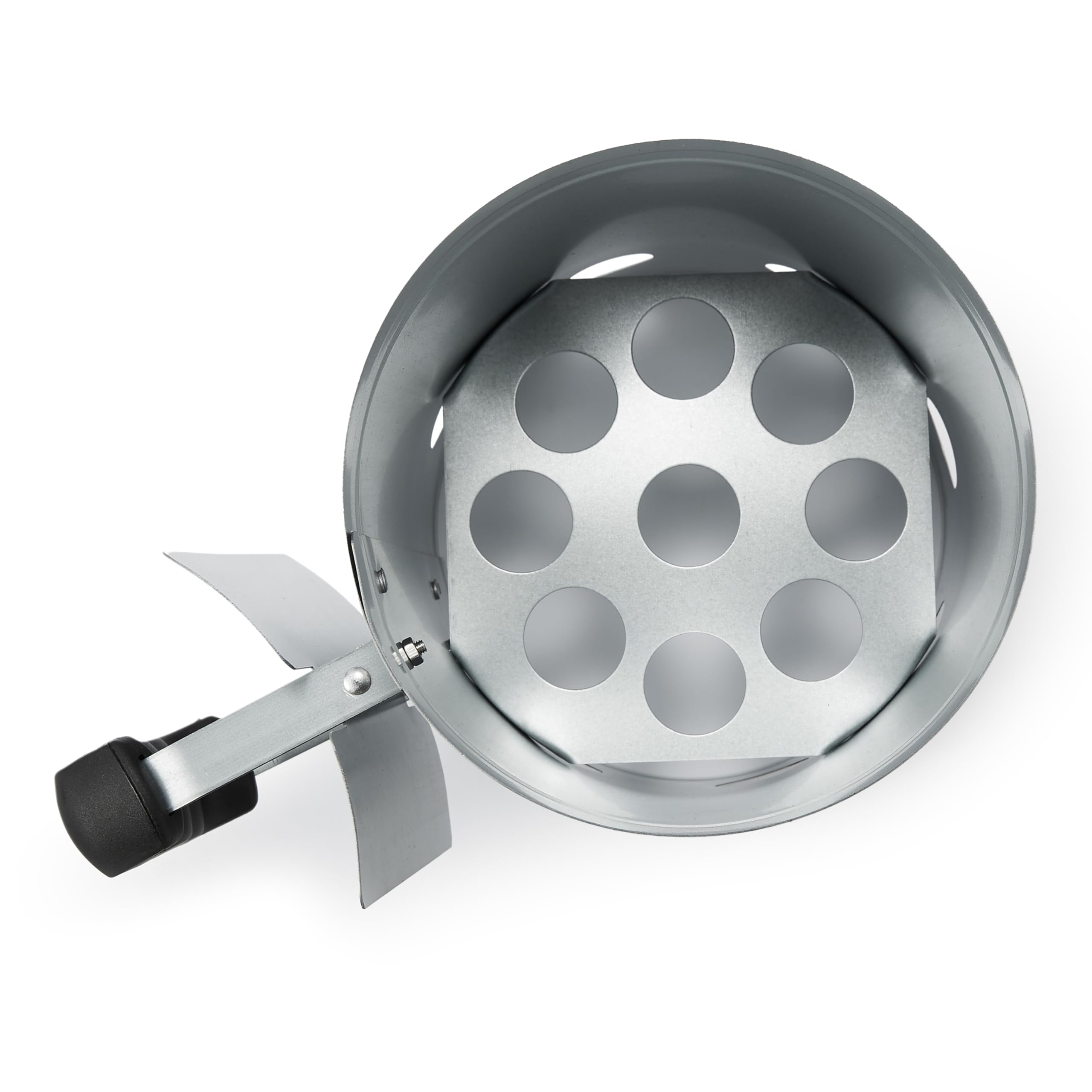 Amazon Basics fire starter chimney with cool-touch handle, safe handling during ignition.