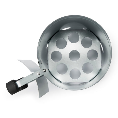 Amazon Basics fire starter chimney with cool-touch handle, safe handling during ignition.