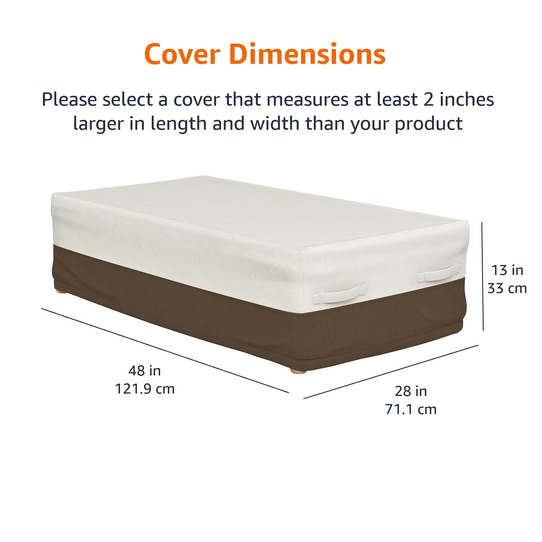 Amazon Basics UV-resistant outdoor cover shields table from sun fading.