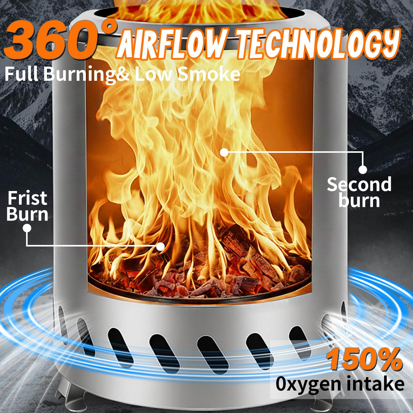 AmazStove 304 stainless steel durability for outdoor use