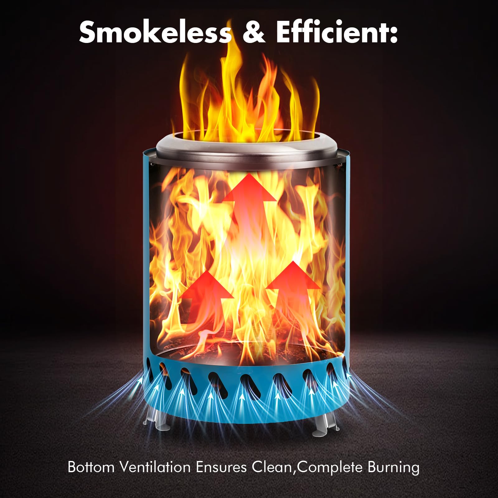 AmazStove large fuel capacity enables longer warmth during camping.