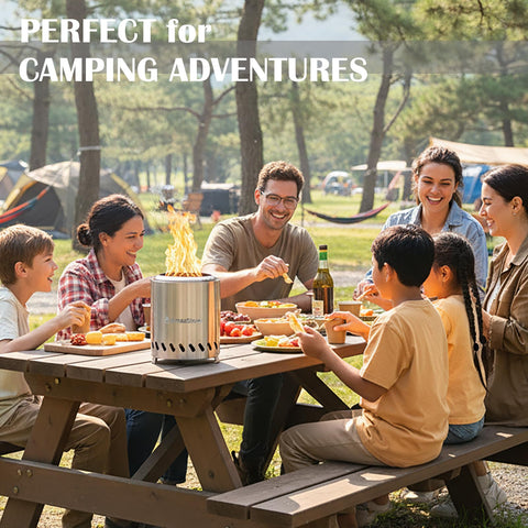 AmazStove wood-or-pellet-fuel-flexibility for varied outdoor use.