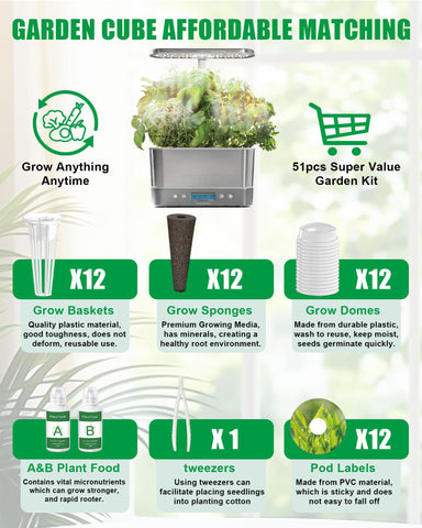 Ambgrow grow baskets 12-pack compatible with standard net cups.